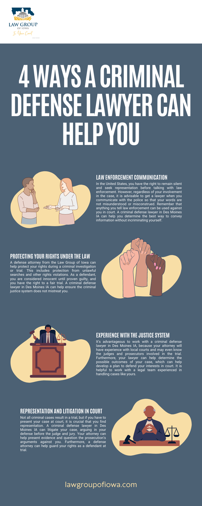 4 Ways A Criminal Defense Lawyer Can Help You Infographic