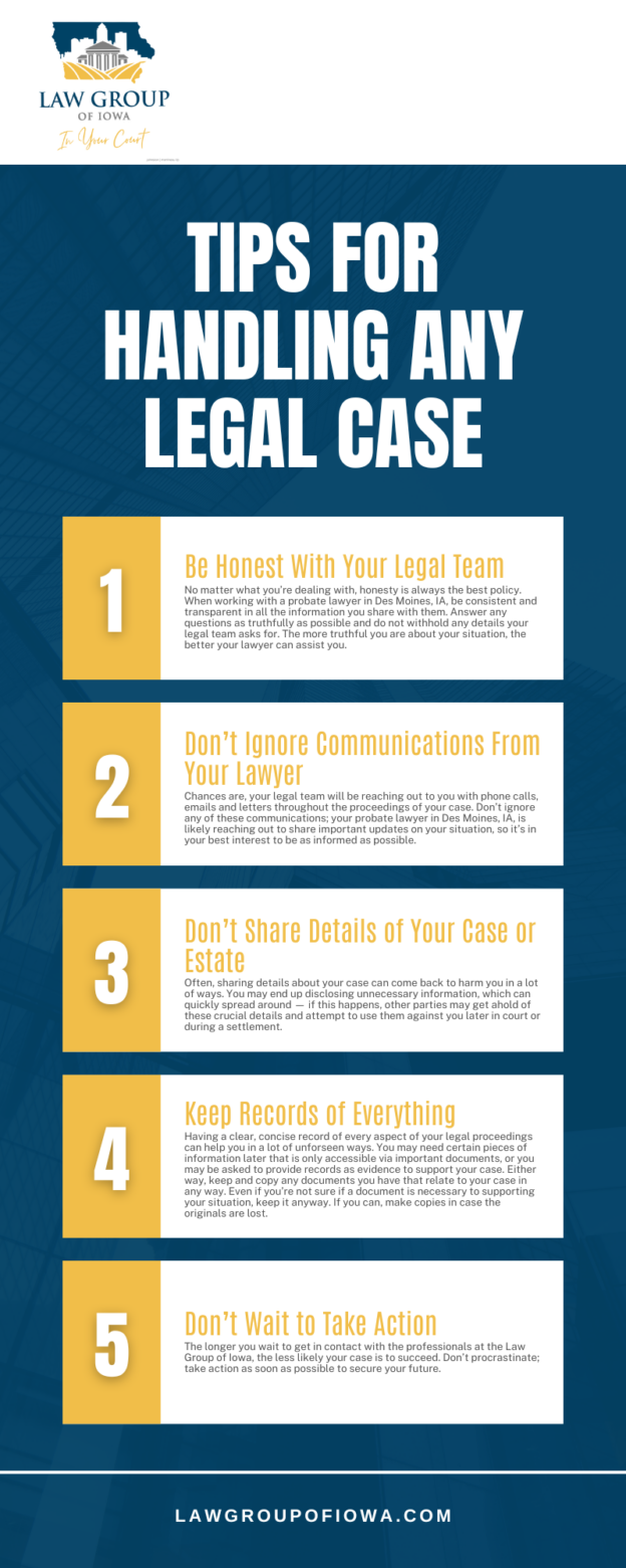 Tips For Handling Any Legal Case Infographic